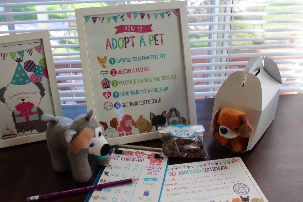 Puppies and Kitties Birthday Invitation, Vet Clinic, Photo (Digital)
