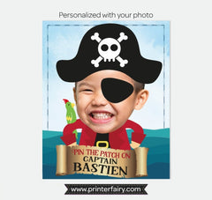 Personalized Pirate Party Pin the Patch Game (Digital Printable)