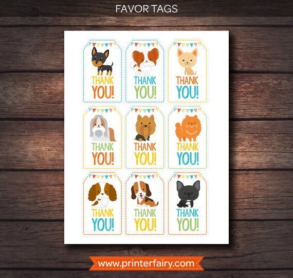 Puppy Adoption Birthday Party Package, 7 Printables (Digital Download)