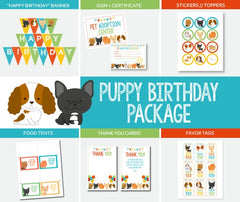 Puppy Adoption Birthday Party Package, 7 Printables (Digital Download)
