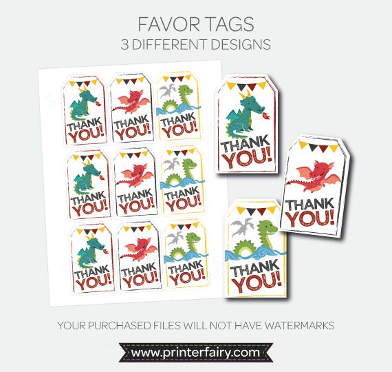 Dragon Birthday Party Printables, Decor Package (Digital Download)