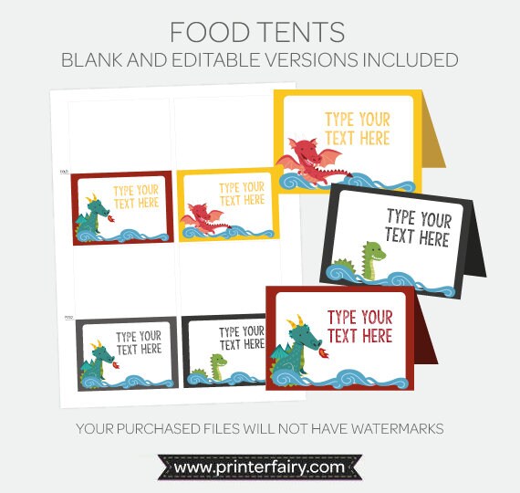 Dragon Birthday Party Printables, Decor Package (Digital Download)