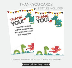 Dragon Birthday Party Printables, Decor Package (Digital Download)