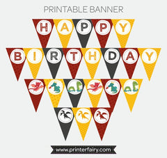 Dragon Birthday Party Printables, Decor Package (Digital Download)