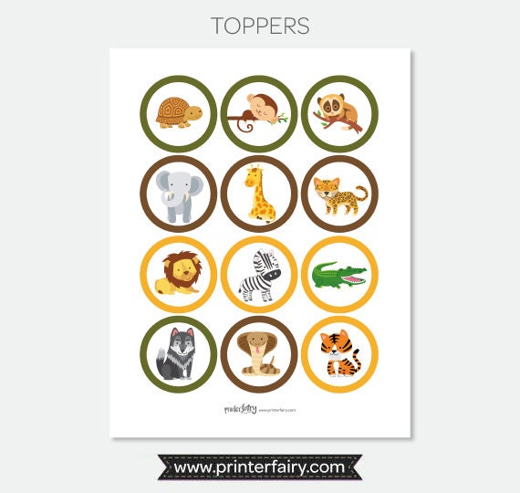 Safari Birthday Party Decorations Bundle (Digital Download)
