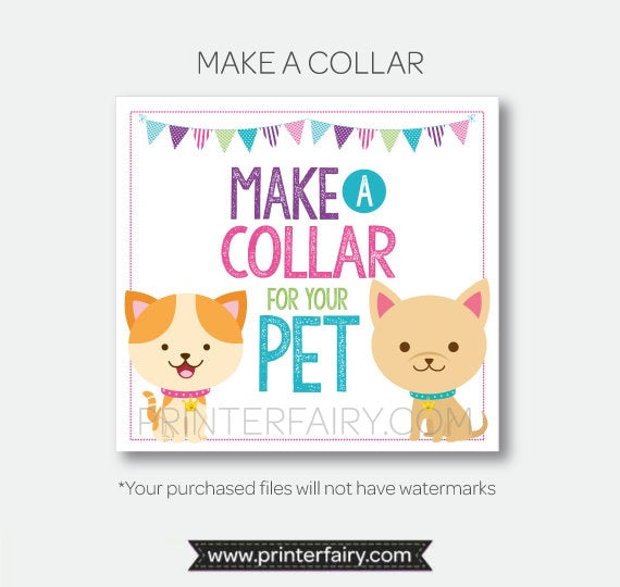 Puppy & Kitty Adoption Station Printables, Pet Adoption Center (Digital Download)