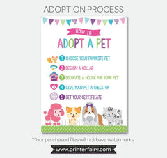 Puppy & Kitty Adoption Station Printables, Pet Adoption Center (Digital Download)