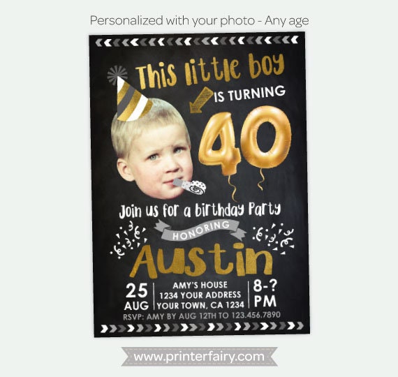 Funny Photo Birthday Invitation for Men, Any Age (Digital Invite)