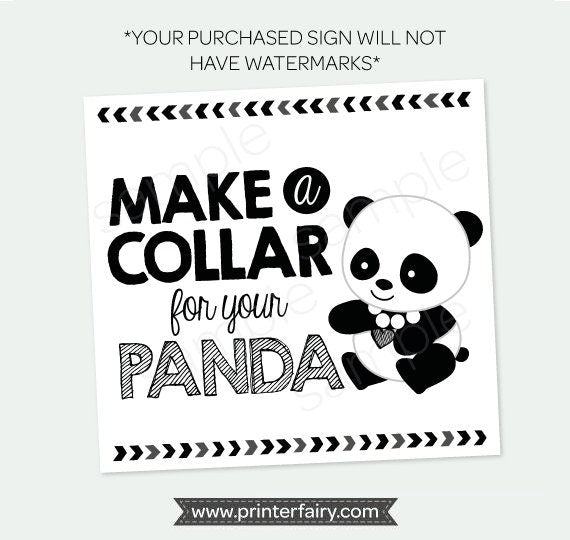 Panda Adoption Party Printables, 7 Signs (Digital Download)