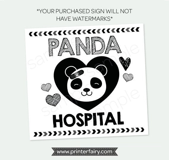 Panda Adoption Party Printables, 7 Signs (Digital Download)