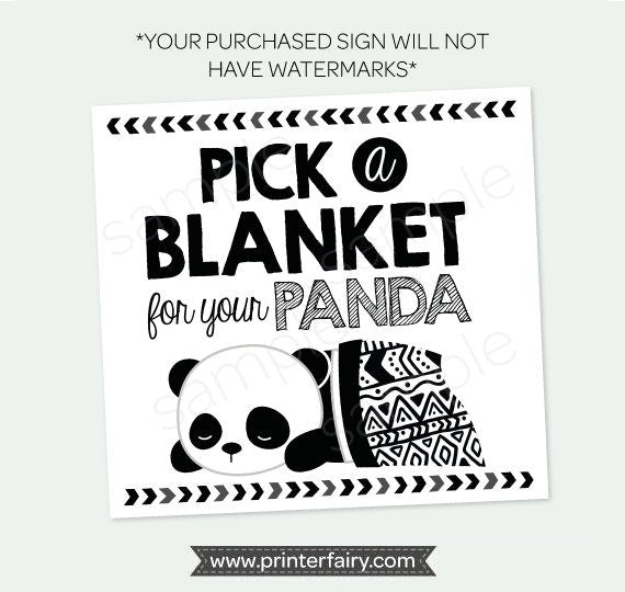 Panda Party Activity, Pick a Blanket, Pet Adoption Party, INSTANT DOWNLOAD