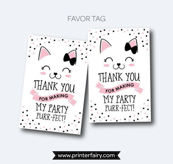 Kitty Cat Adoption Party Package, Printable Decor (Instant Download)