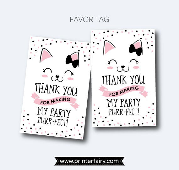 Kitty Cat Adoption Party Package, Printable Decor (Instant Download)