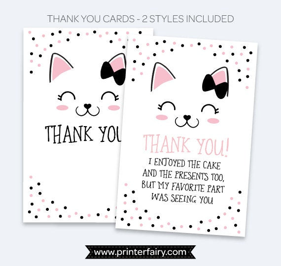 Kitty Cat Adoption Party Package, Printable Decor (Instant Download)
