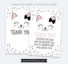 Kitty Cat Adoption Party Package, Printable Decor (Instant Download)
