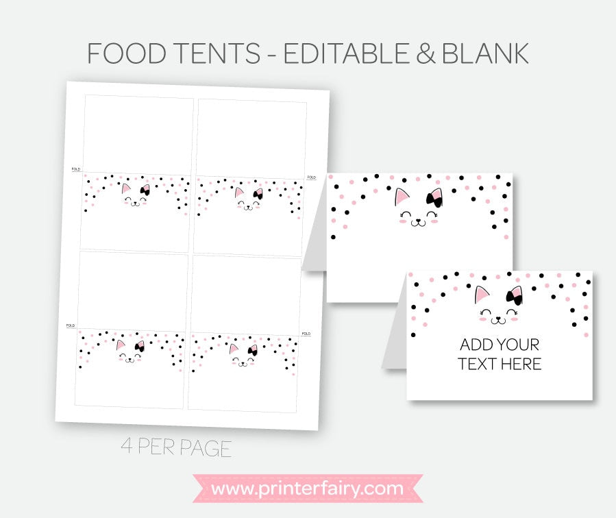 Kitty Cat Adoption Party Package, Printable Decor (Instant Download)