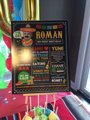 Pizza First Birthday Photo Board, Personalized Sign (Digital Printable)