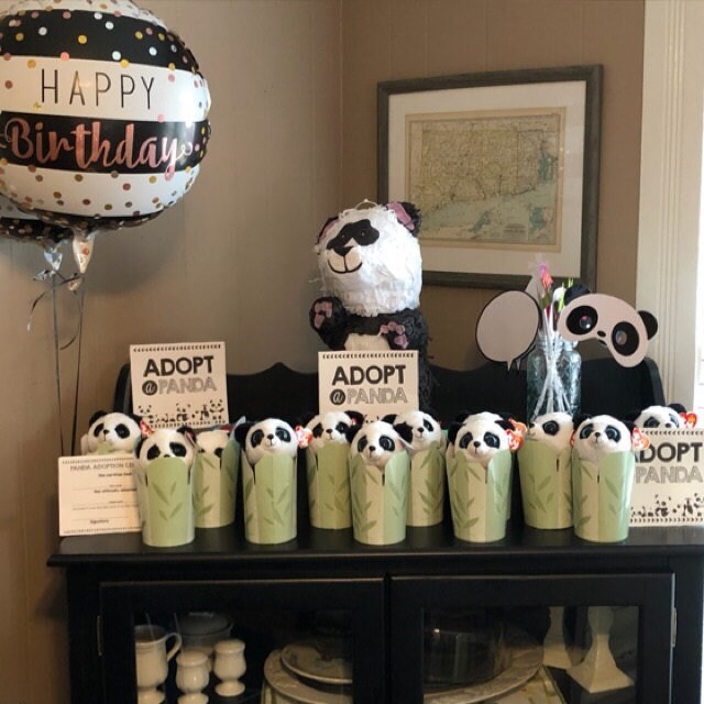 Adopt a Panda Sign and Certificate, Pet Adoption Party, Instant Download