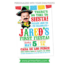 Cinco de Mayo First Fiesta Invitation with Photo (Digital Invite)