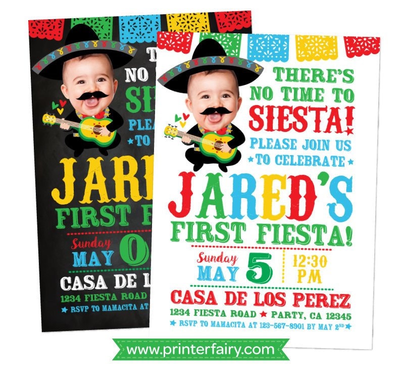 Cinco de Mayo First Fiesta Invitation with Photo (Digital Invite)
