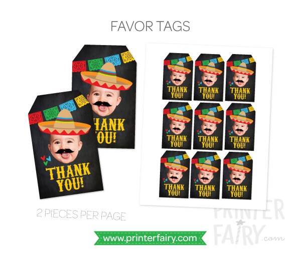 Fiesta First Birthday Party Printables, Cinco de Mayo Decorations (Digital Download)