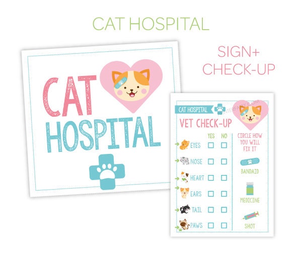 Cat Adoption Station Printables, Kitty Birthday Party Decor (Digital Download)