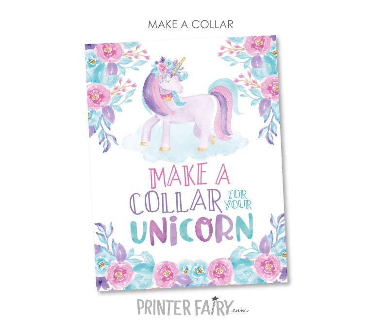 Unicorn Adoption Station Party Package Ready to Print, DIGITAL Instant Download