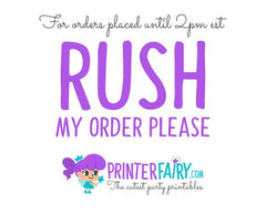 RUSH FEE, Receive your personalized invitation the same day