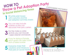 Puppy Kitten Adoption Party Pack, Printable Games (Instant Download)