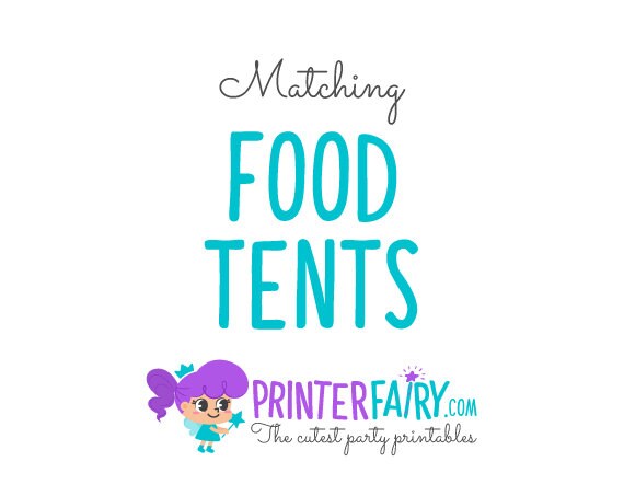 Editable Food Tent Cards, Printable Food Labels (Digital Download)