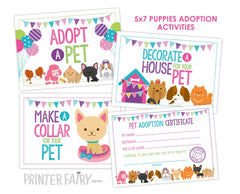 Puppy Adoption Party Pack, Printable Games (Instant Download)