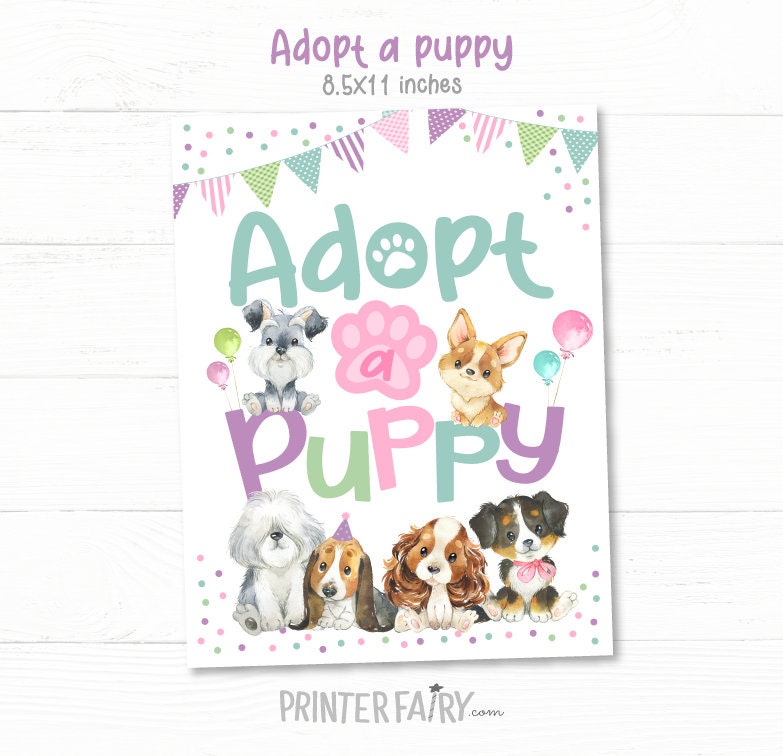 Puppy Adoption Station Party Games, Dog Lover Birthday Printables (Instant Download)