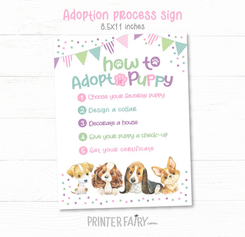 Puppy Adoption Station Party Games, Dog Lover Birthday Printables (Instant Download)
