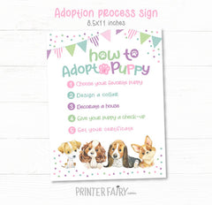 Puppy Adoption Station Party Games, Dog Lover Birthday Printables (Instant Download)