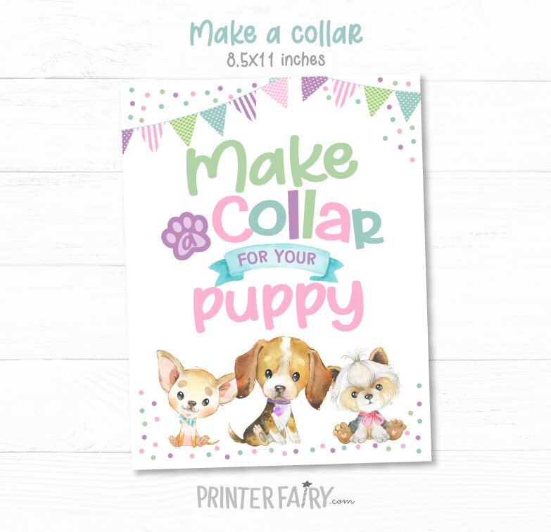 Puppy Adoption Party Games, Adoption Station Signs (Digital Download)