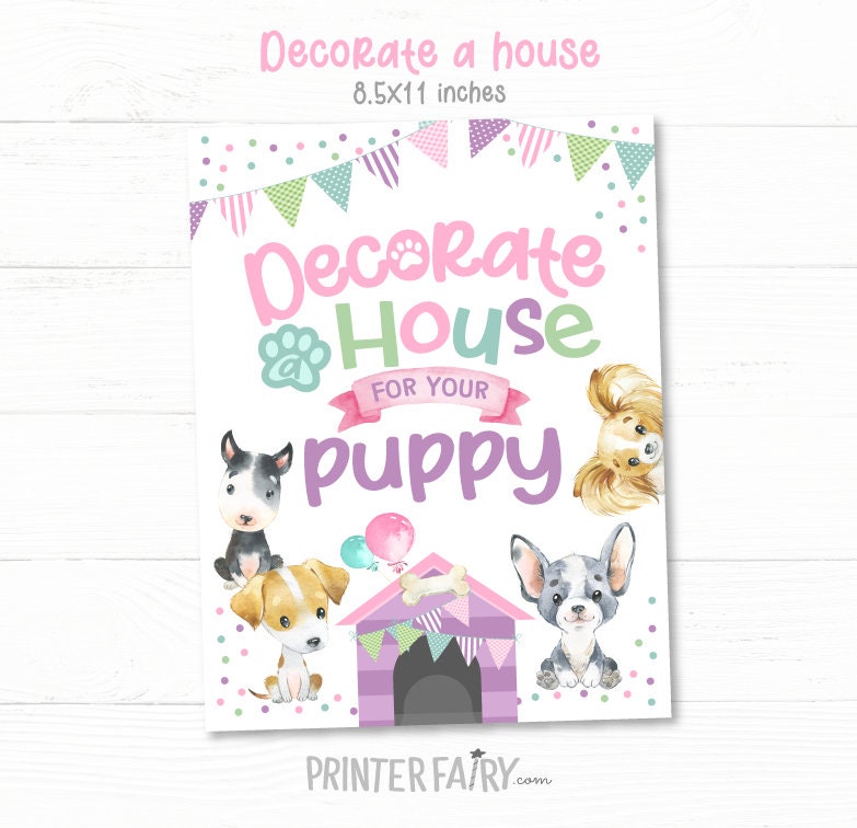 Puppy Adoption Station Party Games, Dog Lover Birthday Printables (Instant Download)