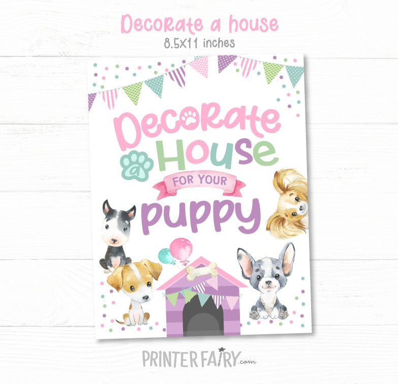 Puppy Adoption Station Party Games, Dog Lover Birthday Printables (Instant Download)