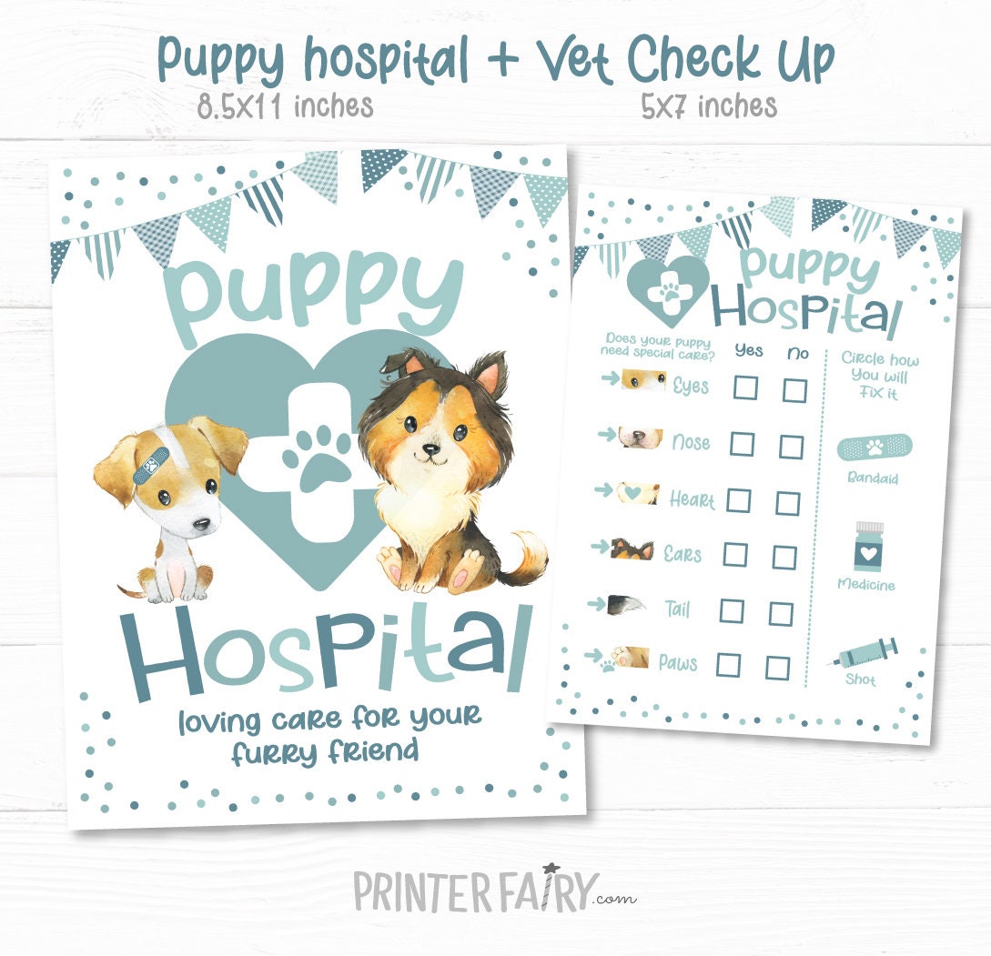Puppy Adoption Party Games, Dog Birthday Activity Signs (Instant Download)