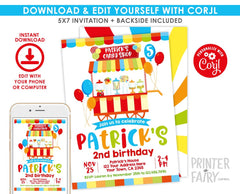 Candy Shop Birthday Invitation, Editable Sweet Shoppe Party (Digital Download)