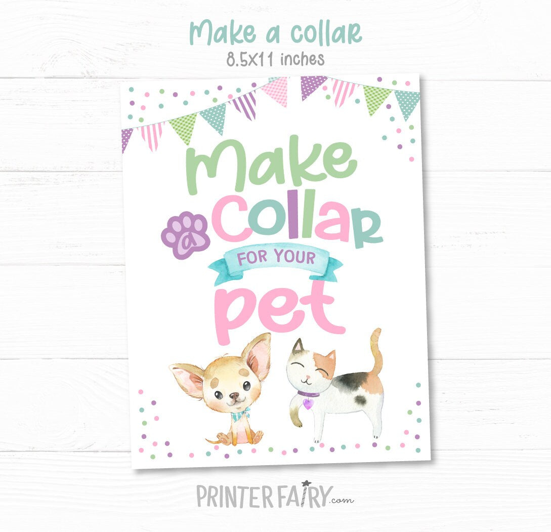 Puppy & Kitty Adoption Party Games, Pet Adoption Certificate (Digital Download)