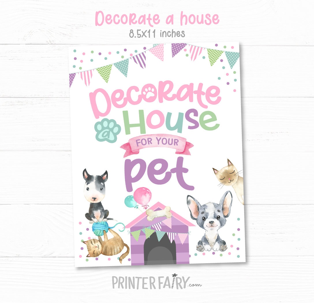Puppy & Kitty Adoption Party Games, Pet Adoption Certificate (Digital Download)