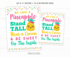Pineapple Poster Nursery Printable Sign Decorations, INSTANT DOWNLOAD