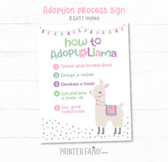 Llama Adoption Birthday Party Signs, Llama Hospital, Vet Check (Instant Download)