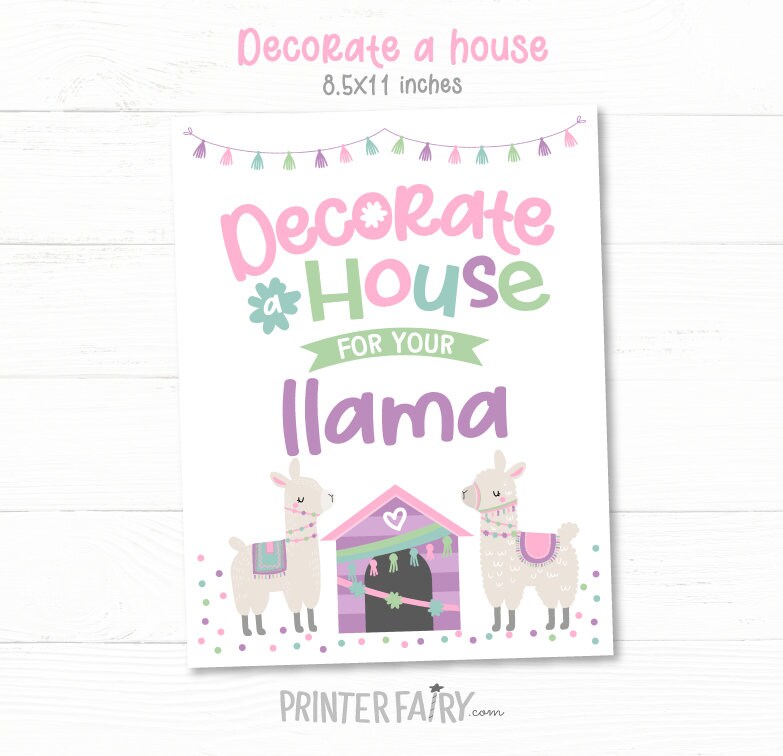 Llama Adoption Birthday Party Signs, Llama Hospital, Vet Check (Instant Download)
