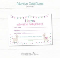 Llama Adoption Birthday Party Signs, Llama Hospital, Vet Check (Instant Download)