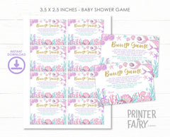 Mermaid Baby Shower Bump Game, Printable (Instant Download)