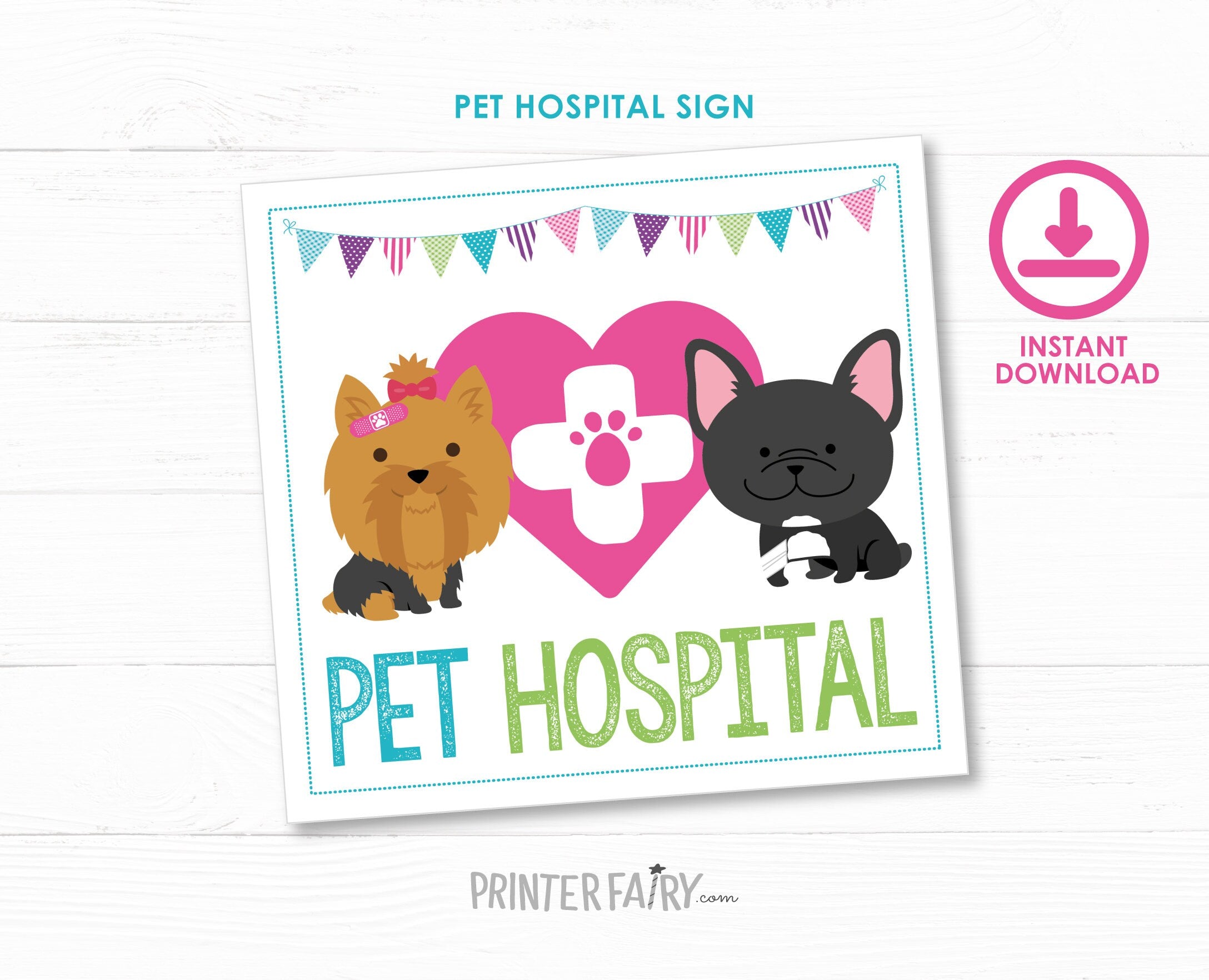 Pet Adoption Party Signs, Puppy Birthday Decor (Digital Download)