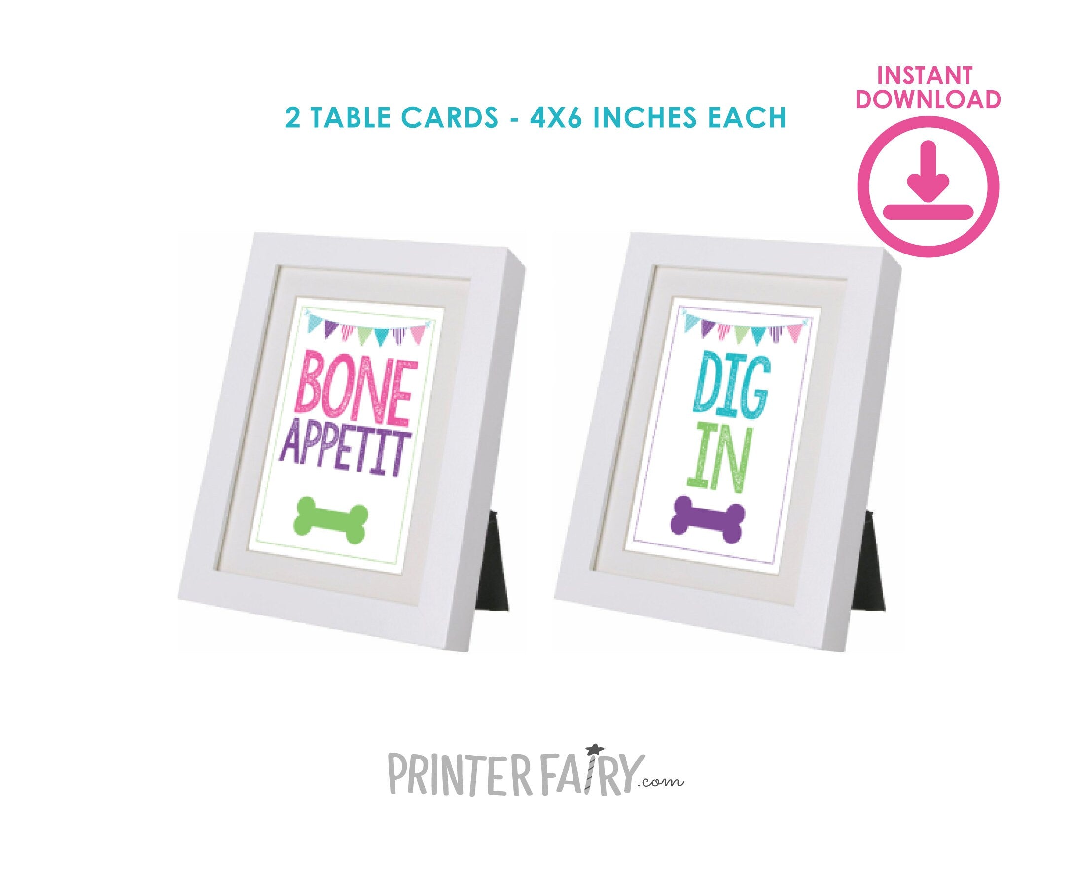 Pet Adoption Party Food Cards, Puppy Table Decor (Digital Download)