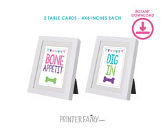 Pet Adoption Party Food Cards, Puppy Table Decor (Digital Download)