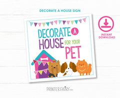 Pet Adoption Party Signs, Puppy Birthday Decor (Digital Download)